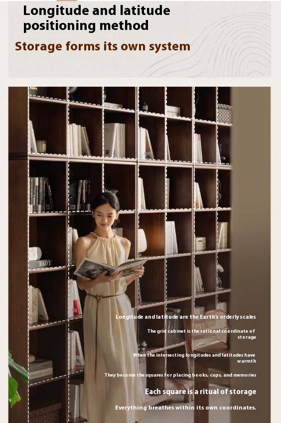Sandalwood Solid Wood Combination Bookshelf
