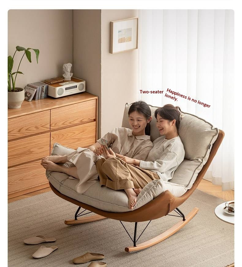 Fabric Rocking Lounge Chair with Soft Cushioned Seat - Best Seller