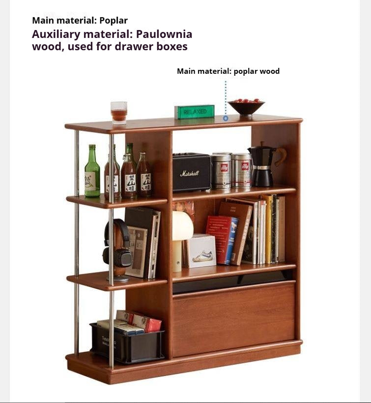 Poplar Solid Wood Bauhaus Style Bookcase