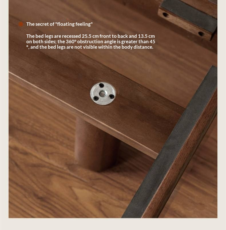 Sandalwood Solid Wood Modern Simple luminous Multifunctional Bed