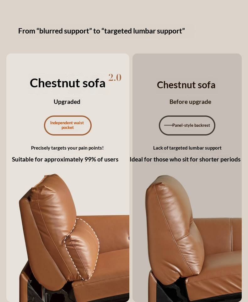 Genuine Leather Power Reclining Sofa with High Back, Single or Dual Power Recliners & USB Charging