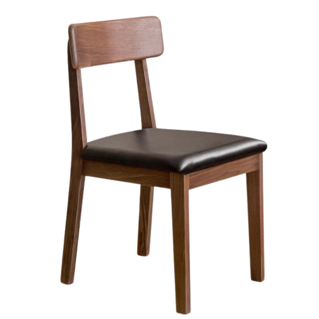 Black Walnut, Ash, Oak, Solid Rubberwood Chair 4 pcs set
