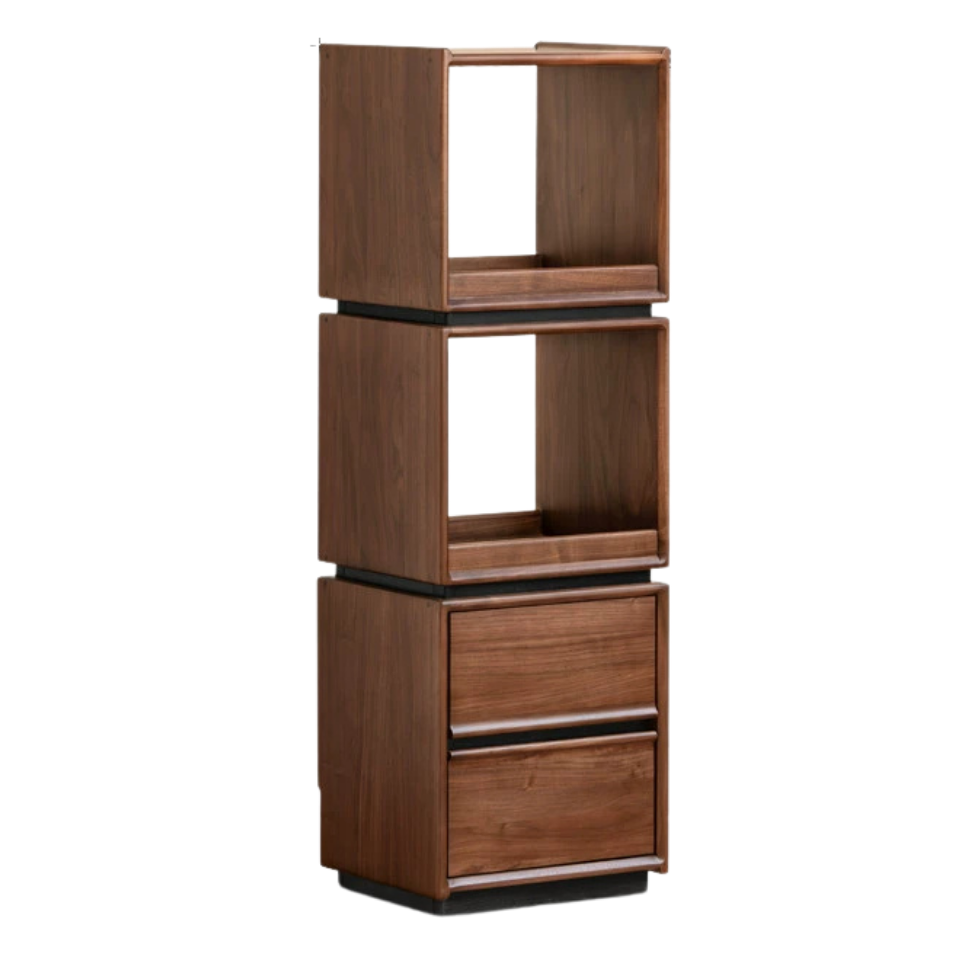 Black Walnut, Sandalwood Solid Wood Italian Light Luxury Bookshelf