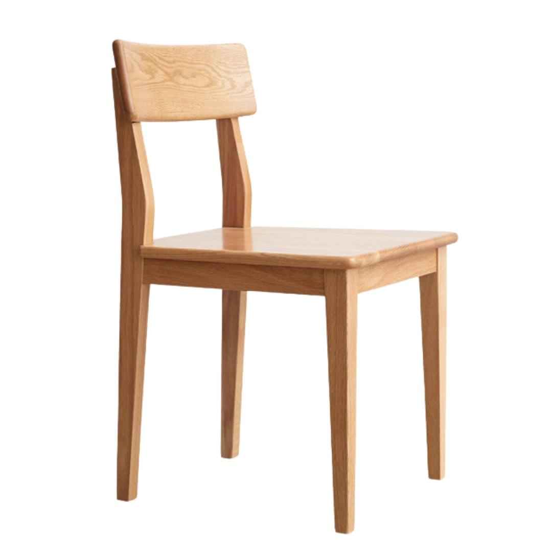 Solid Rubberwood, Ash, Oak, Black Walnut Solid Wood Dining chair Set of 4