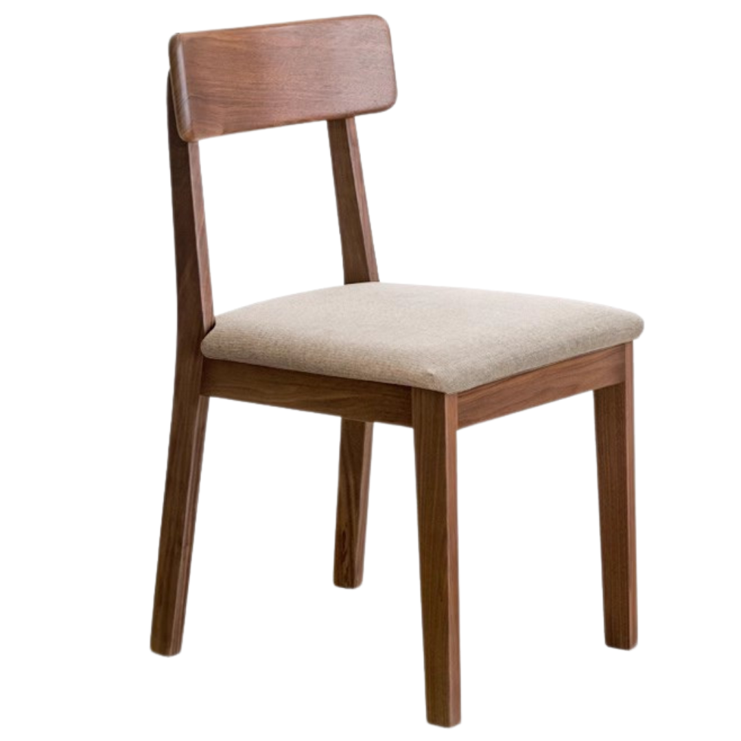 Black Walnut, Ash, Oak, Solid Rubberwood Chair 4 pcs set