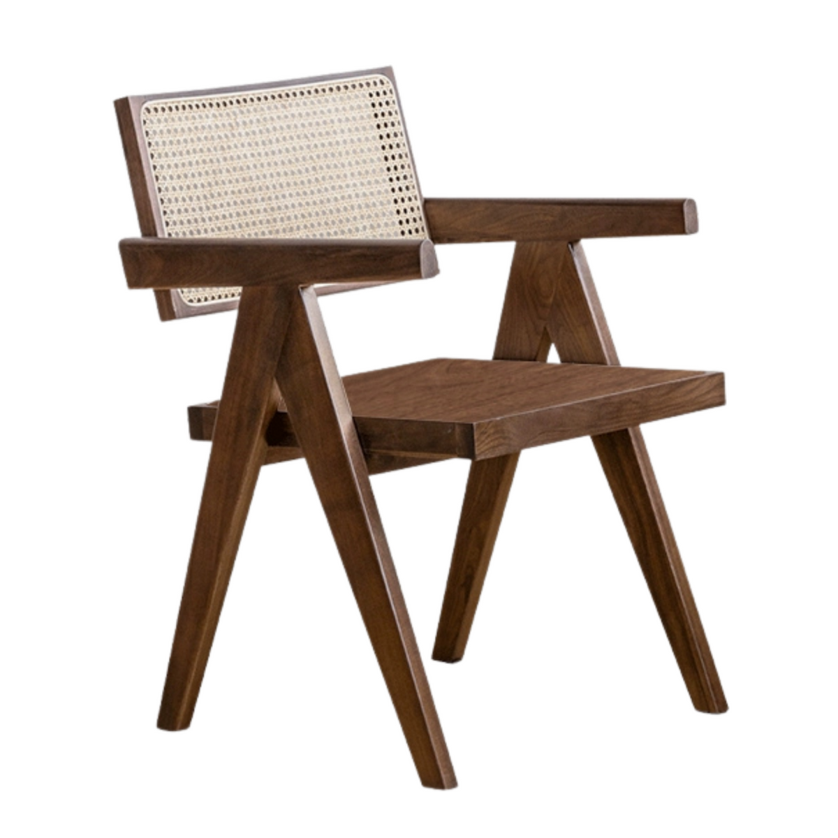 Black Walnut, White Ash, Red Oak, Cherry Solid Wood Light Luxury Rattan Chair