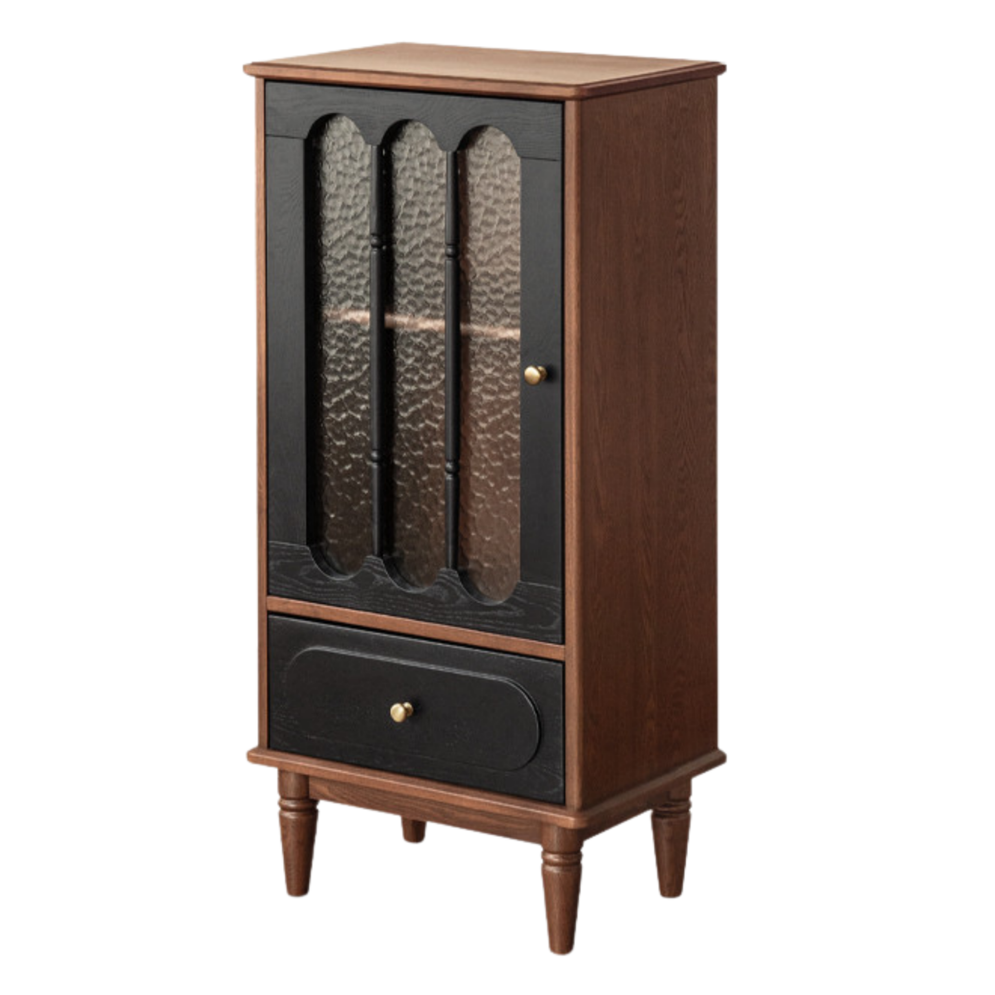 Ash Solid Wood French Retro Side Cabinet.