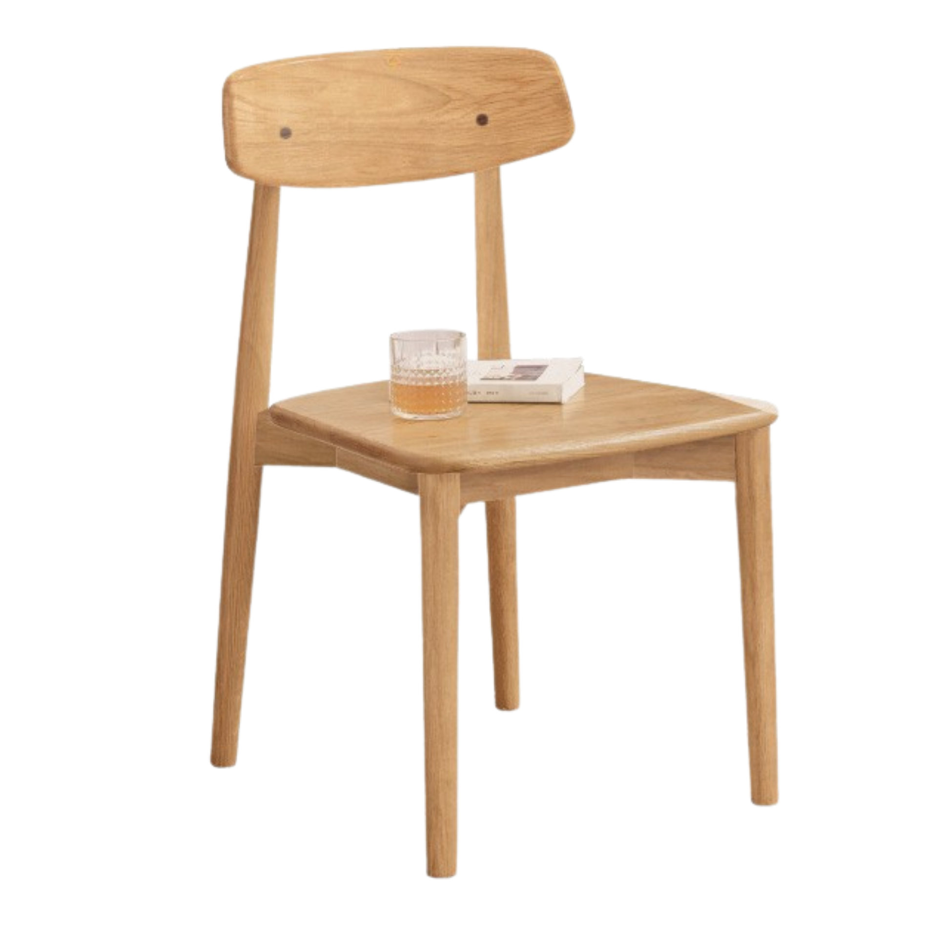 Black Walnut, Ash, Oak, Beech Solid Wood, Solid RubberWood Dining Chair 4pcs Set