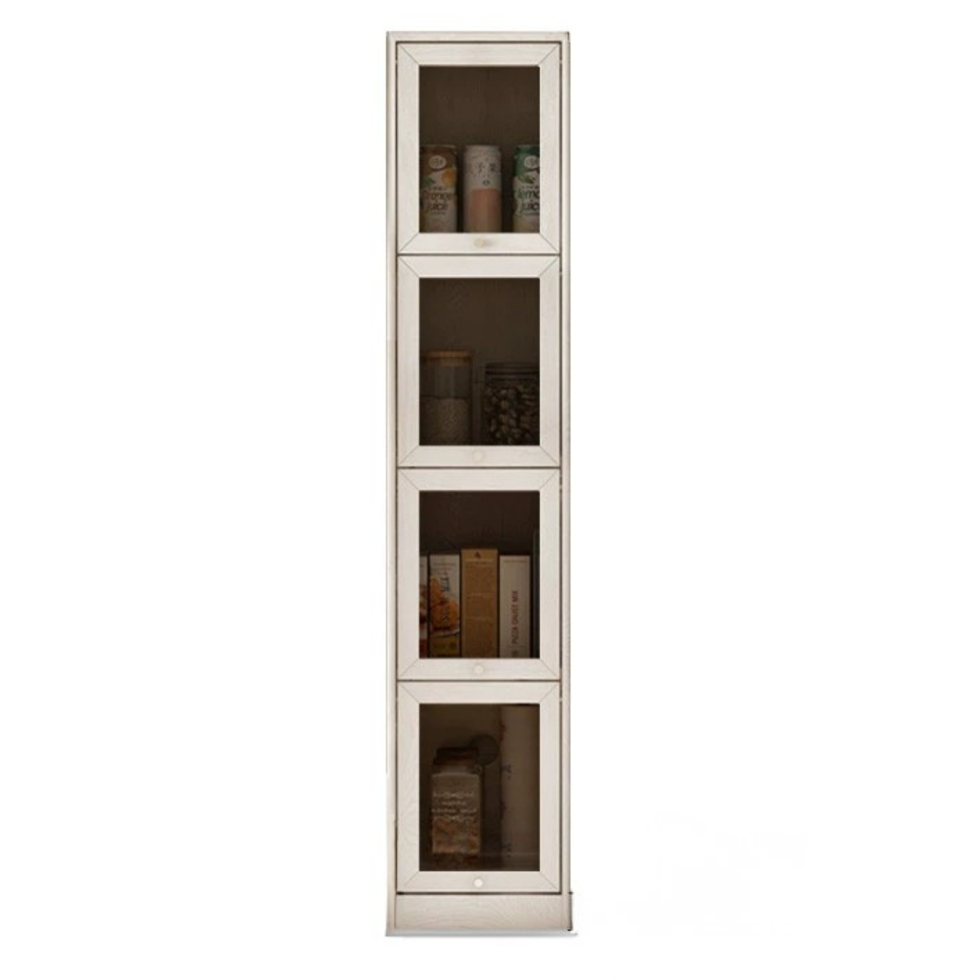 Solid Rubberwood Cream-Style Bookcase