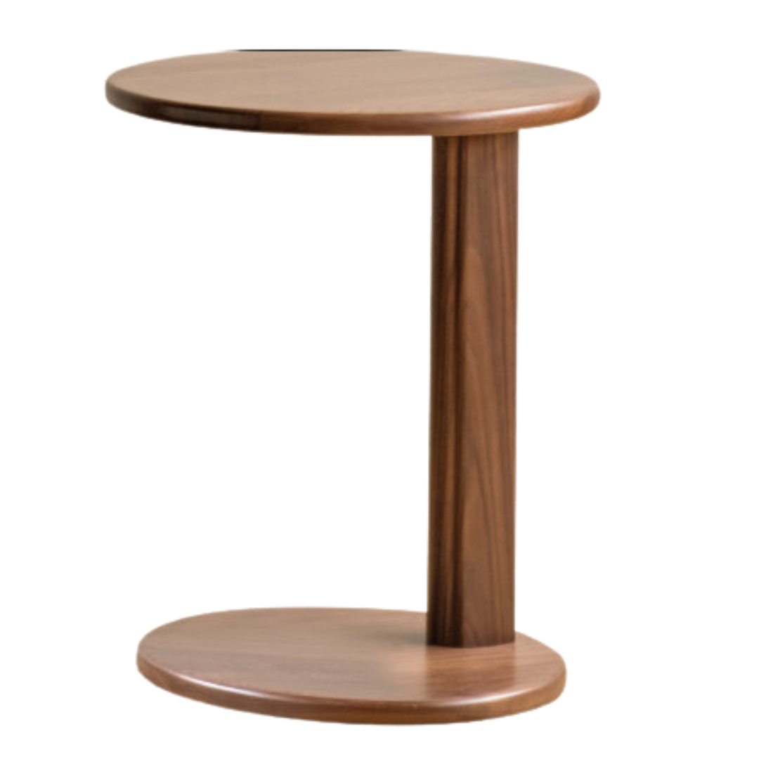 Black Walnut, Ash Solid Wood Combination Rock Plate Coffee Table