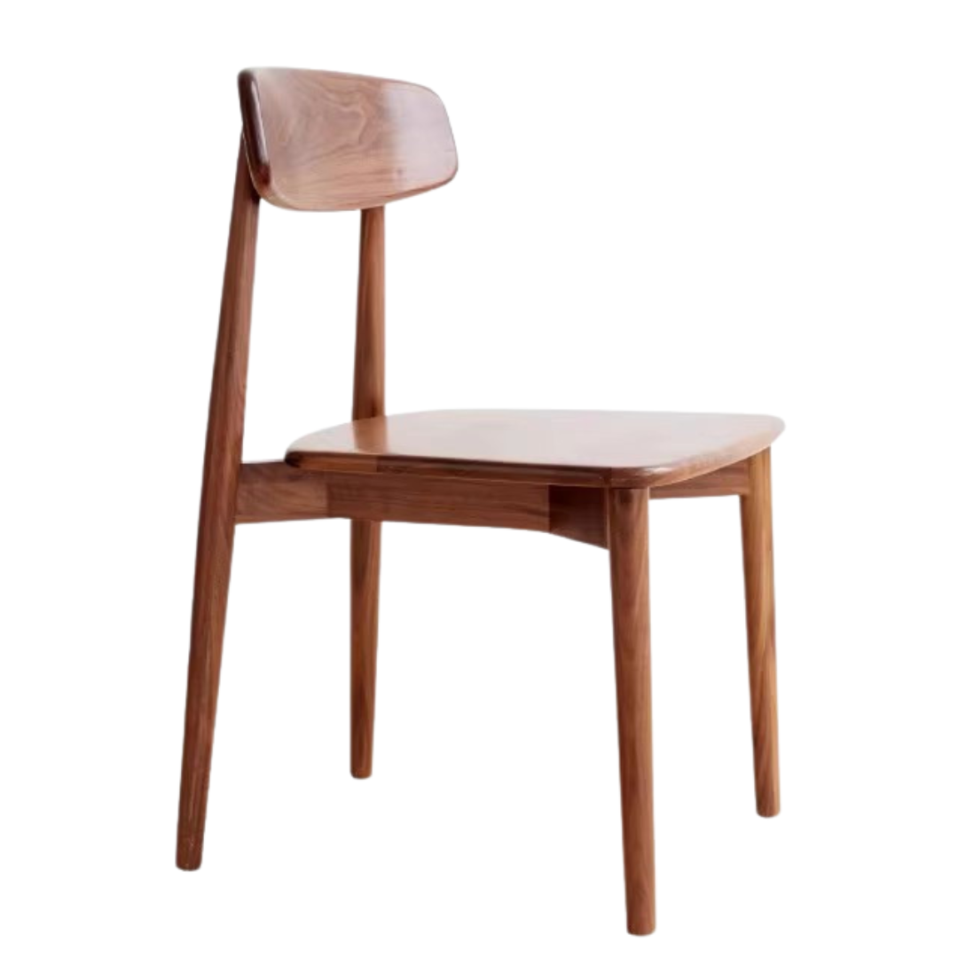 Black Walnut, Ash, Oak, Sandalwood Solid Wood, Solid Rubberwood - Chair 4 pcs set