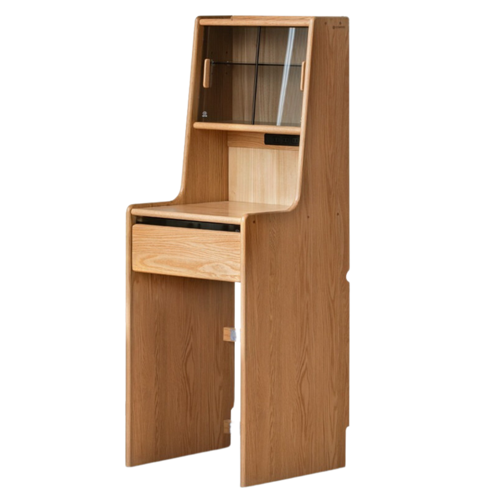 Oak, Solid Rubberwood Modern Vanity Table