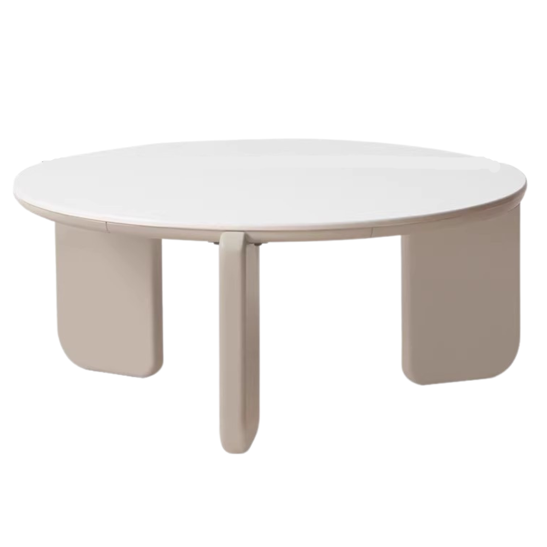 Poplar Solid Wood Rock Plate Combination Coffee Table.