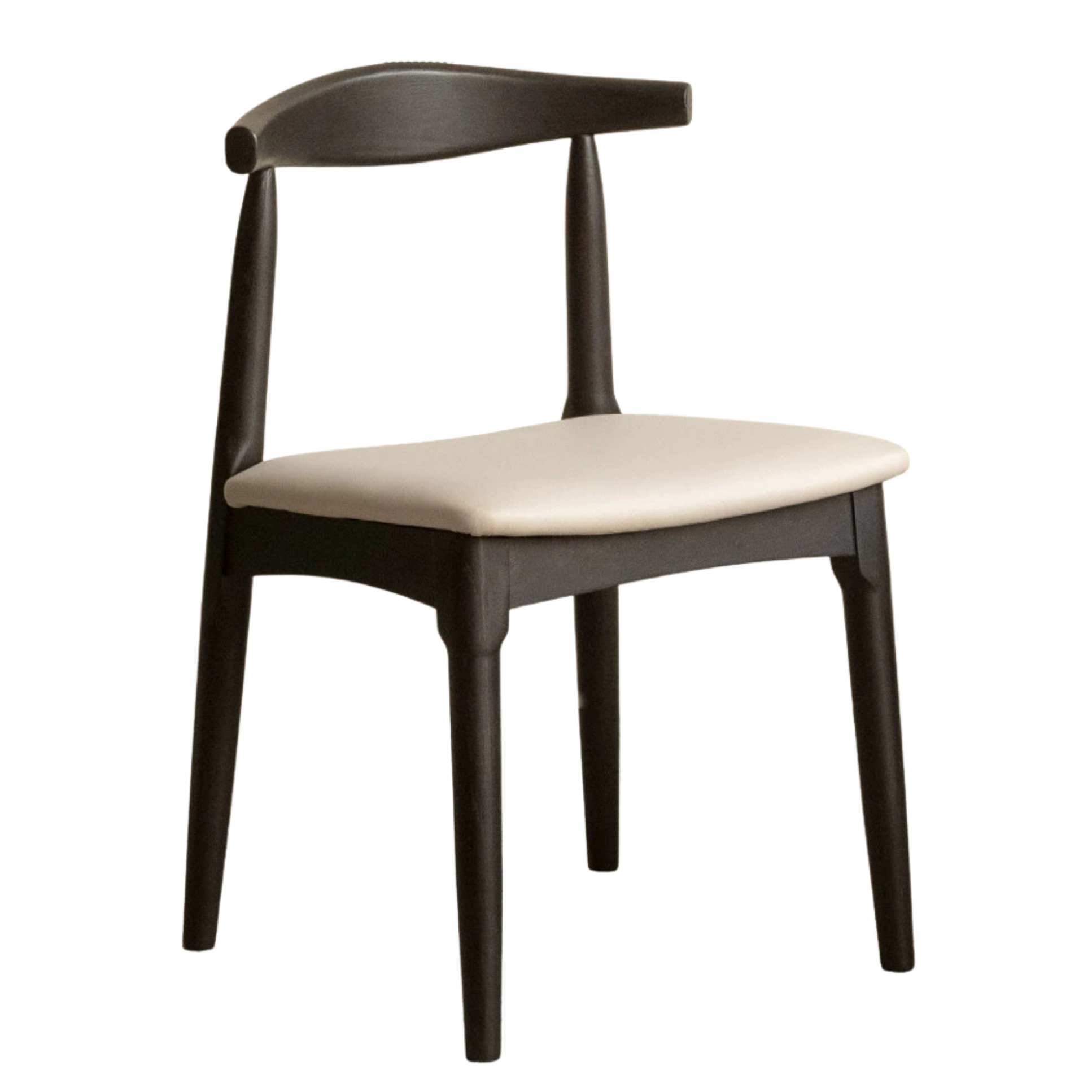 Set 4 pcs White Ash Solid Wood Horn Presidential Chair