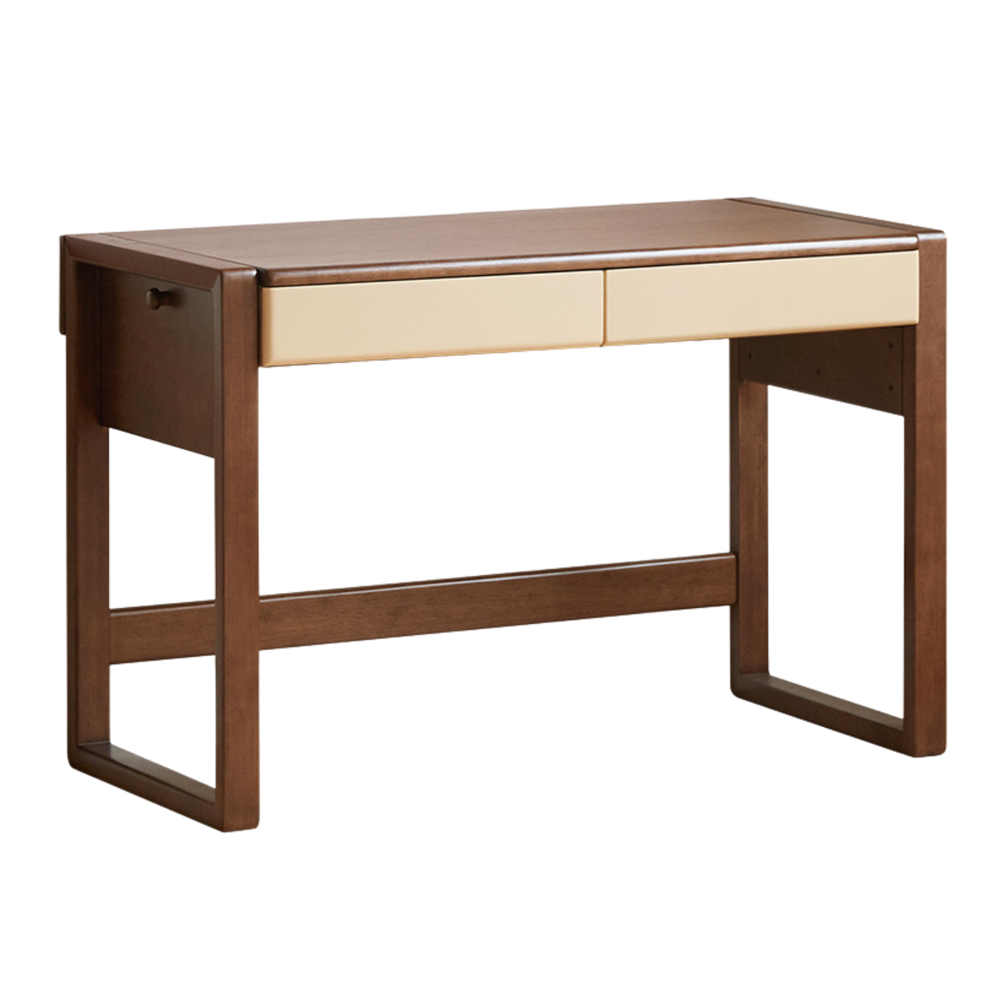 Solid Rubberwood Children's Desk With Bookshelf