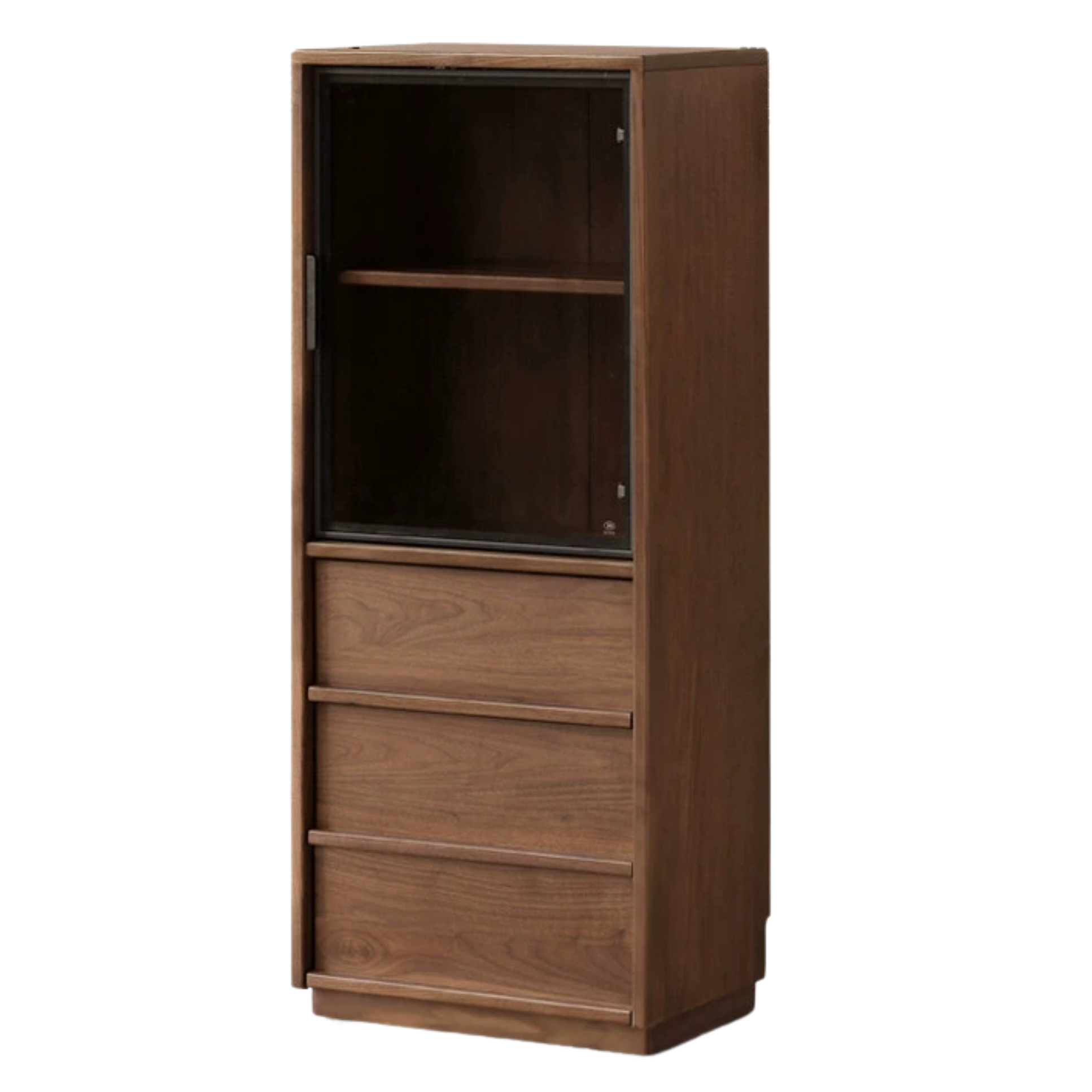 Black Walnut, Ash, Oak Solid Wood Side Cabinet With Light Display