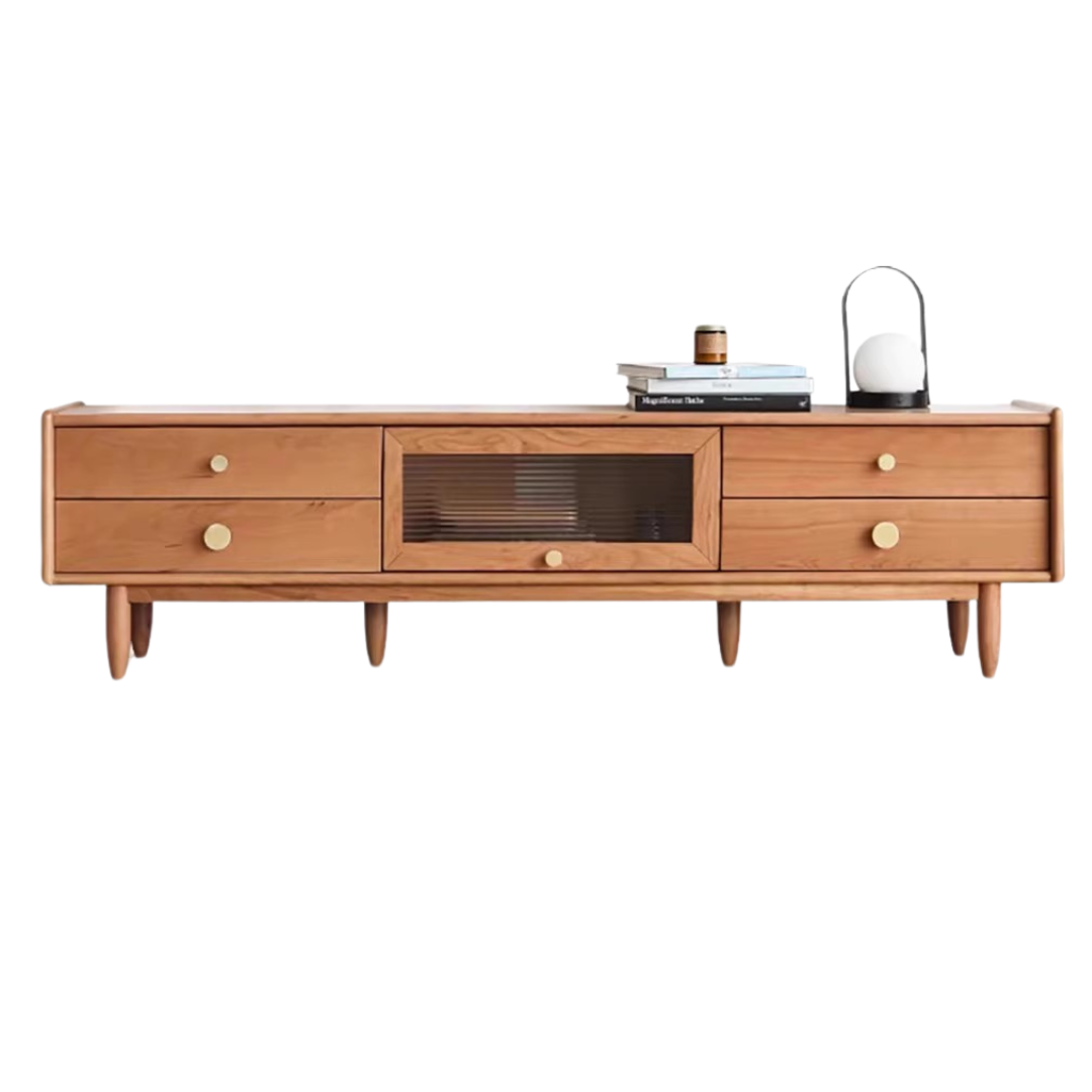 Cherry Solid Wood TV Stand.