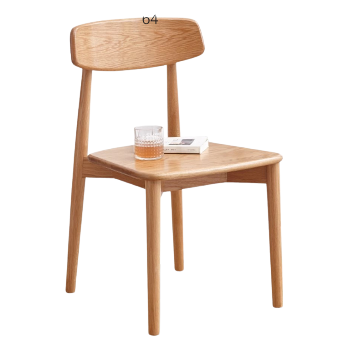 Set 4 pcs Black Walnut, White Ash, Ash, Oak, Cherry, Beech, Solid Rubberwood Dining Chair