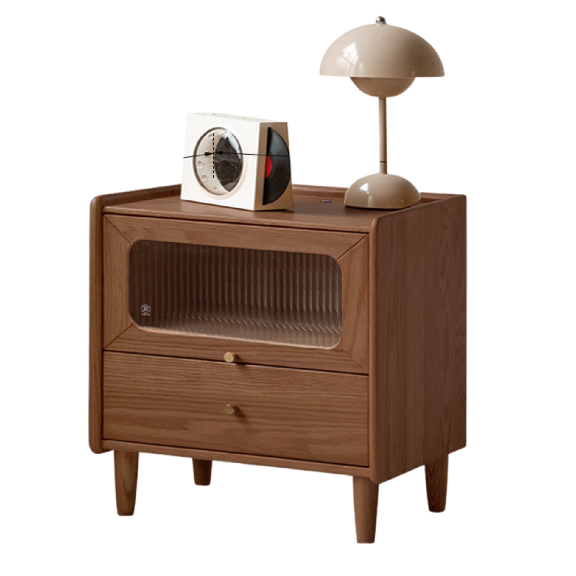 Solid Longan Hardwood, Oak Solid Wood Modern Style Nightstand