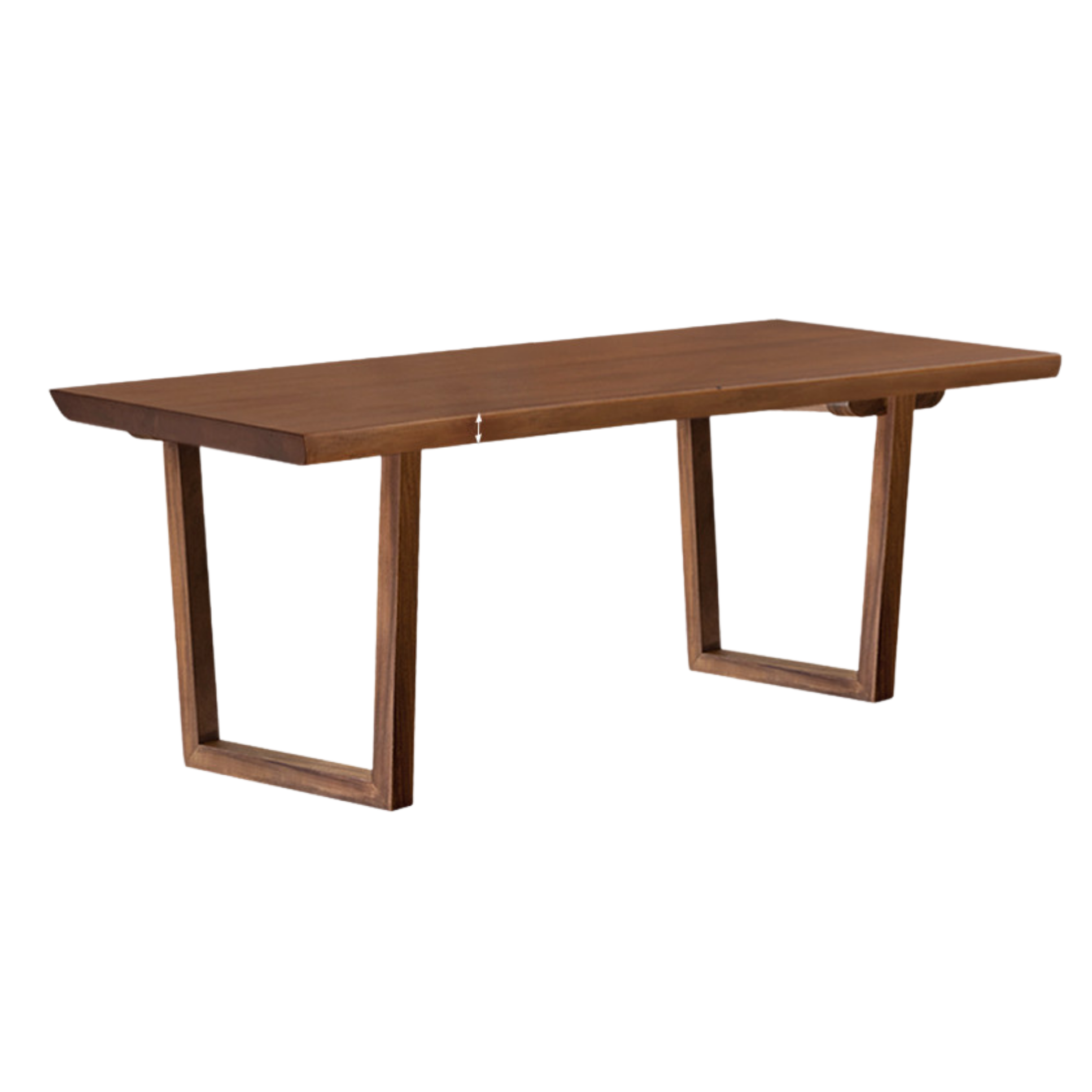 Black Walnut, Sandalwood Solid Wood Wabi Sabi Style Large Board Dining Table