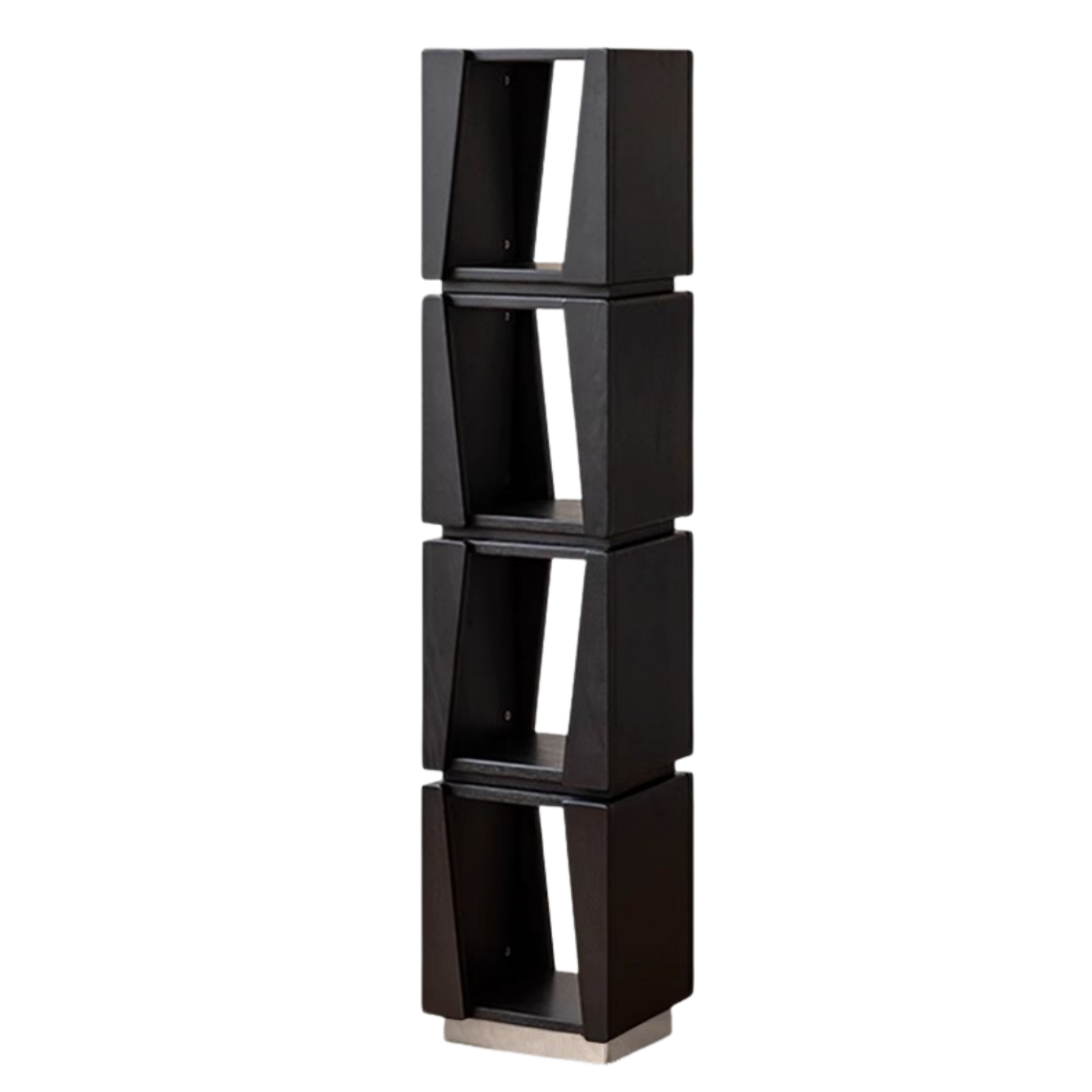Oak Solid Wood Narrow Bauhaus Style Bookshelf