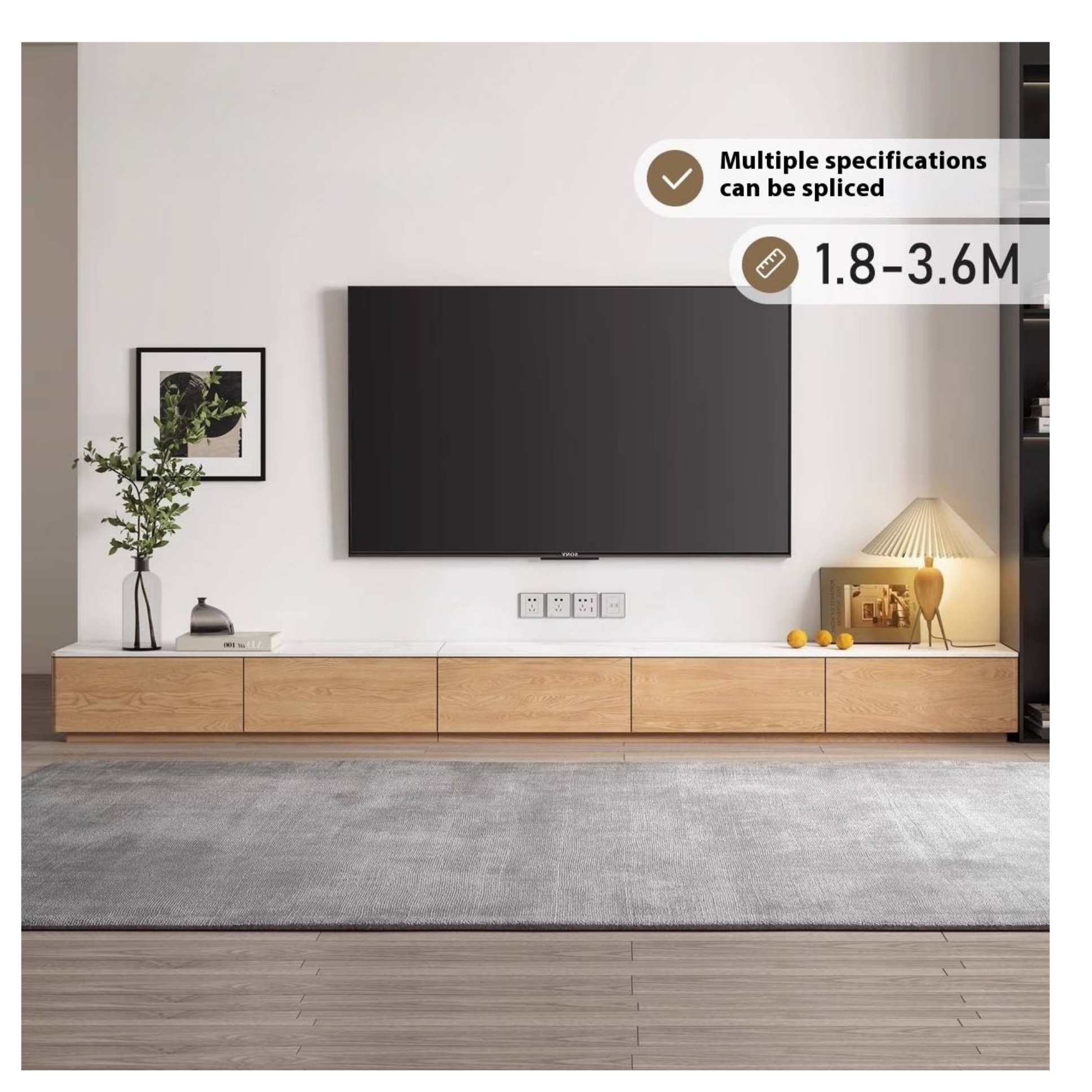 Oak, Tulip Tree, Poplar, Black Walnut Solid Wood TV Stand