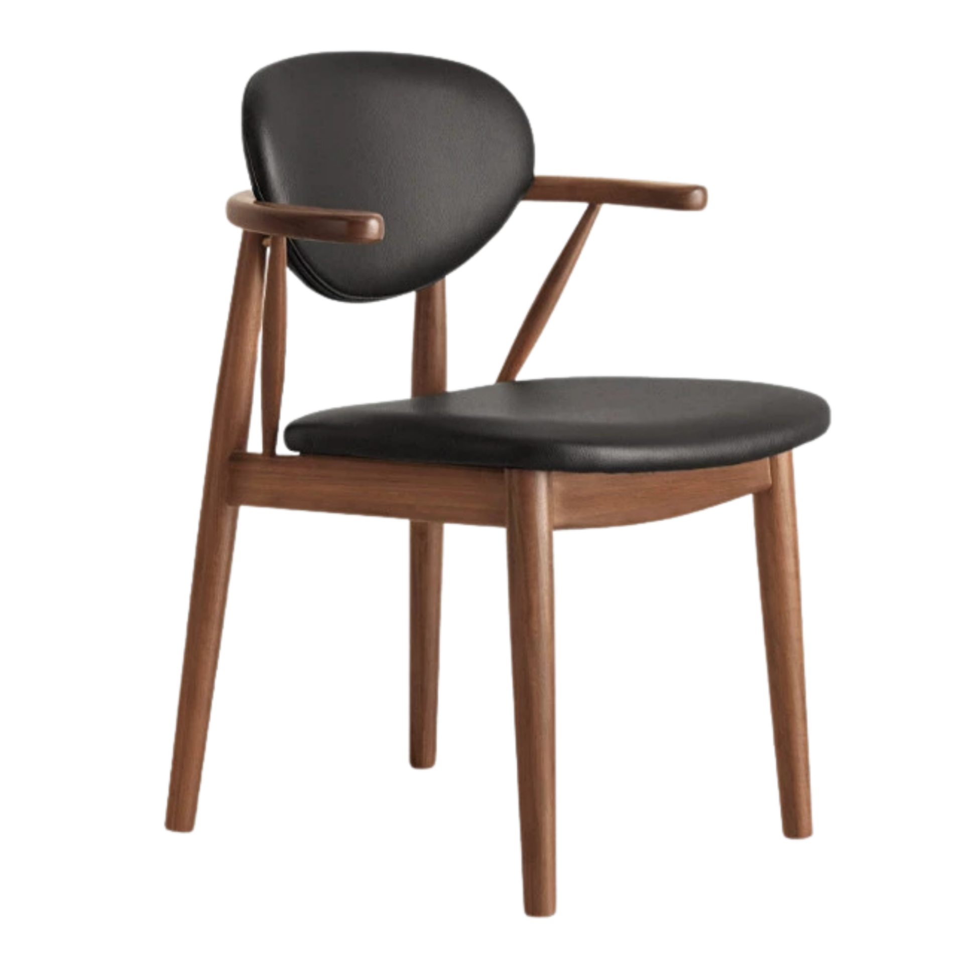 Black Walnut, Red Oak, Golden Sandalwood Dining Armchair