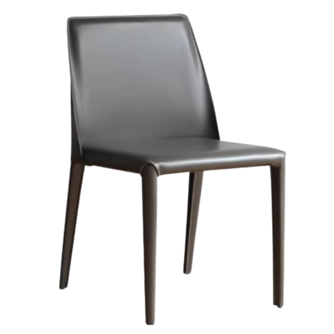 Set 4 pcs Saddle Leather Dining Chair