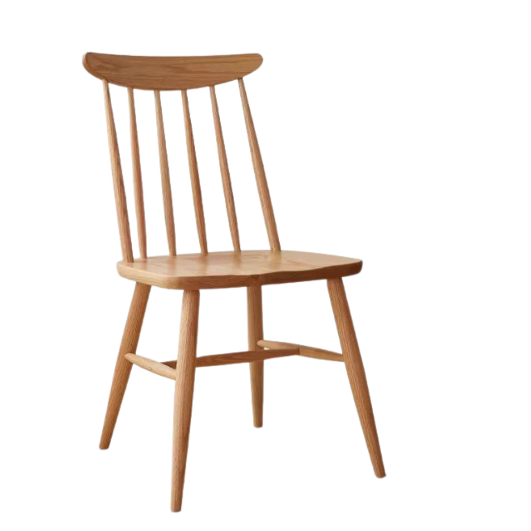 Black Walnut, Ash, Oak, Cherry, Beech Solid Wood Windsor Chair 4 Pcs Set