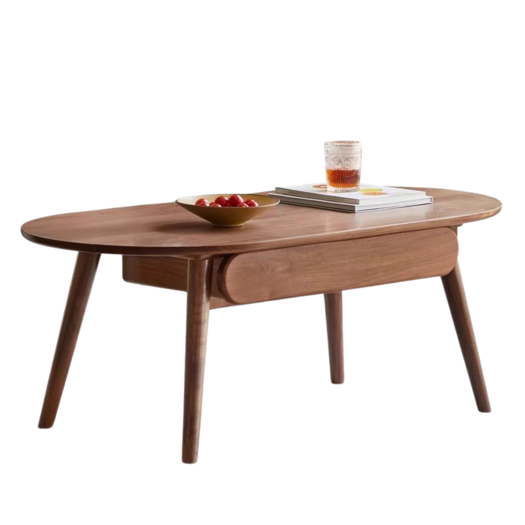 Black Walnut Solid Wood Capsule Coffee Table