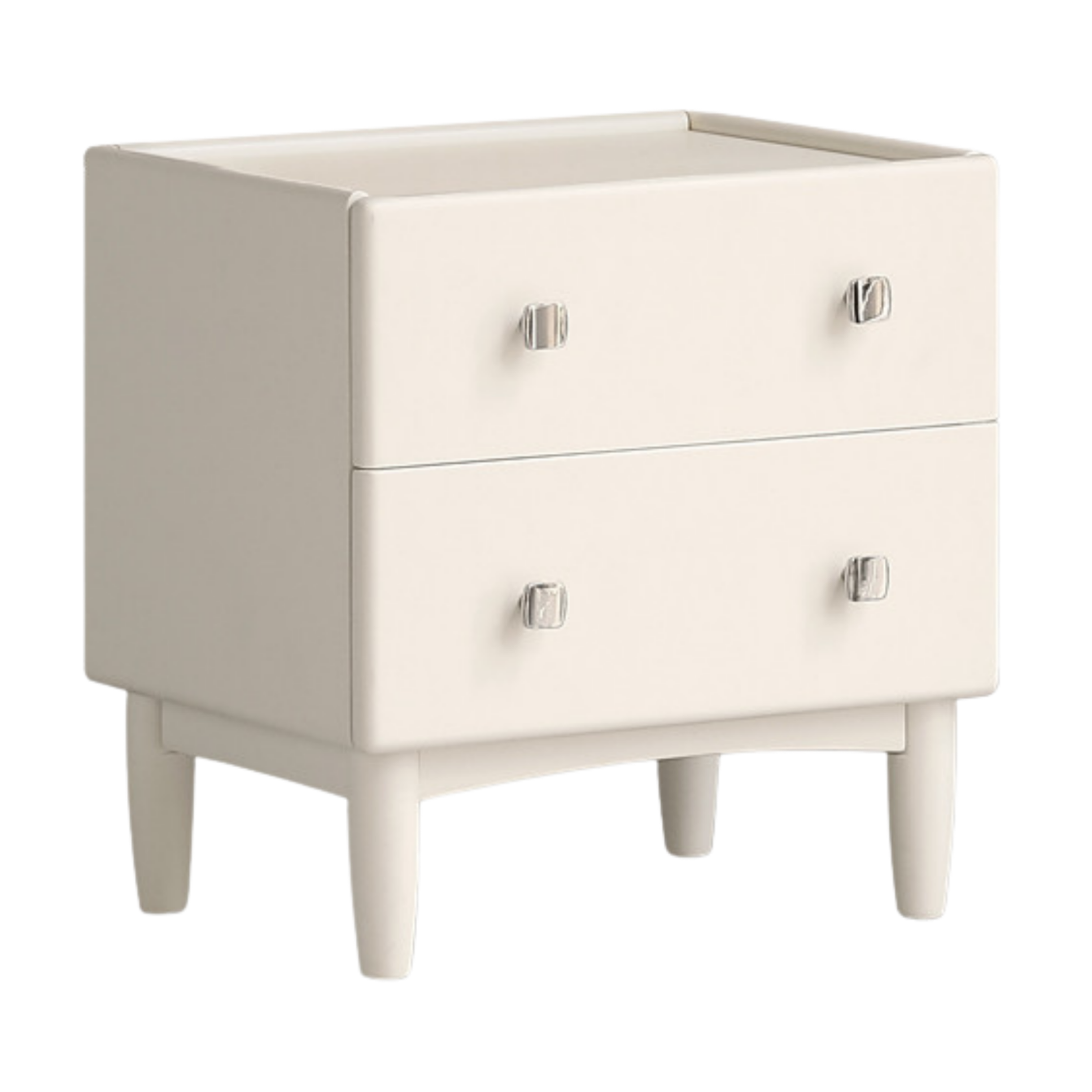 Solid Rubberwood Modern Nightstand
