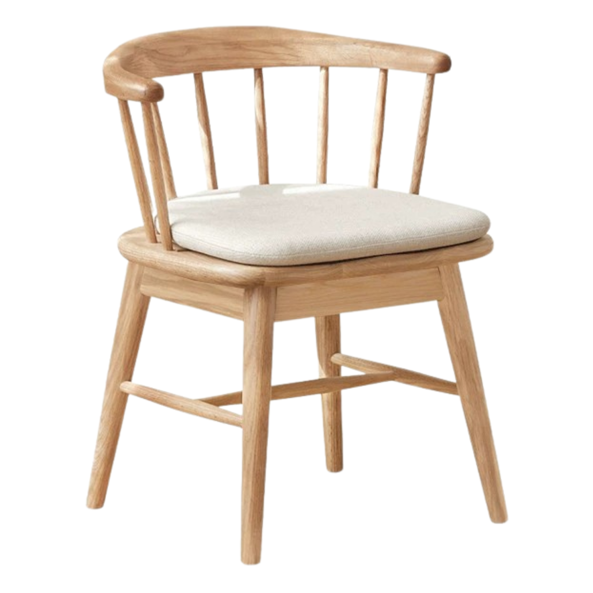 Black Walnut, Cherry, Ash, Oak Solid Wood Modern Rotating Soft Chair