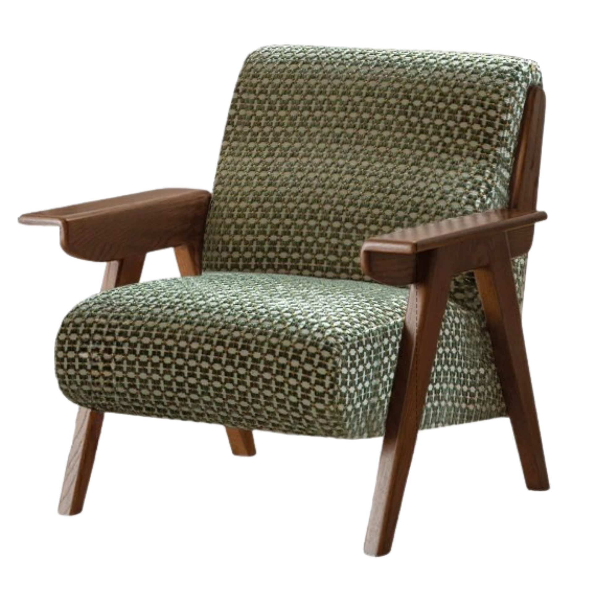 Oak Solid Wood Retro Armchair