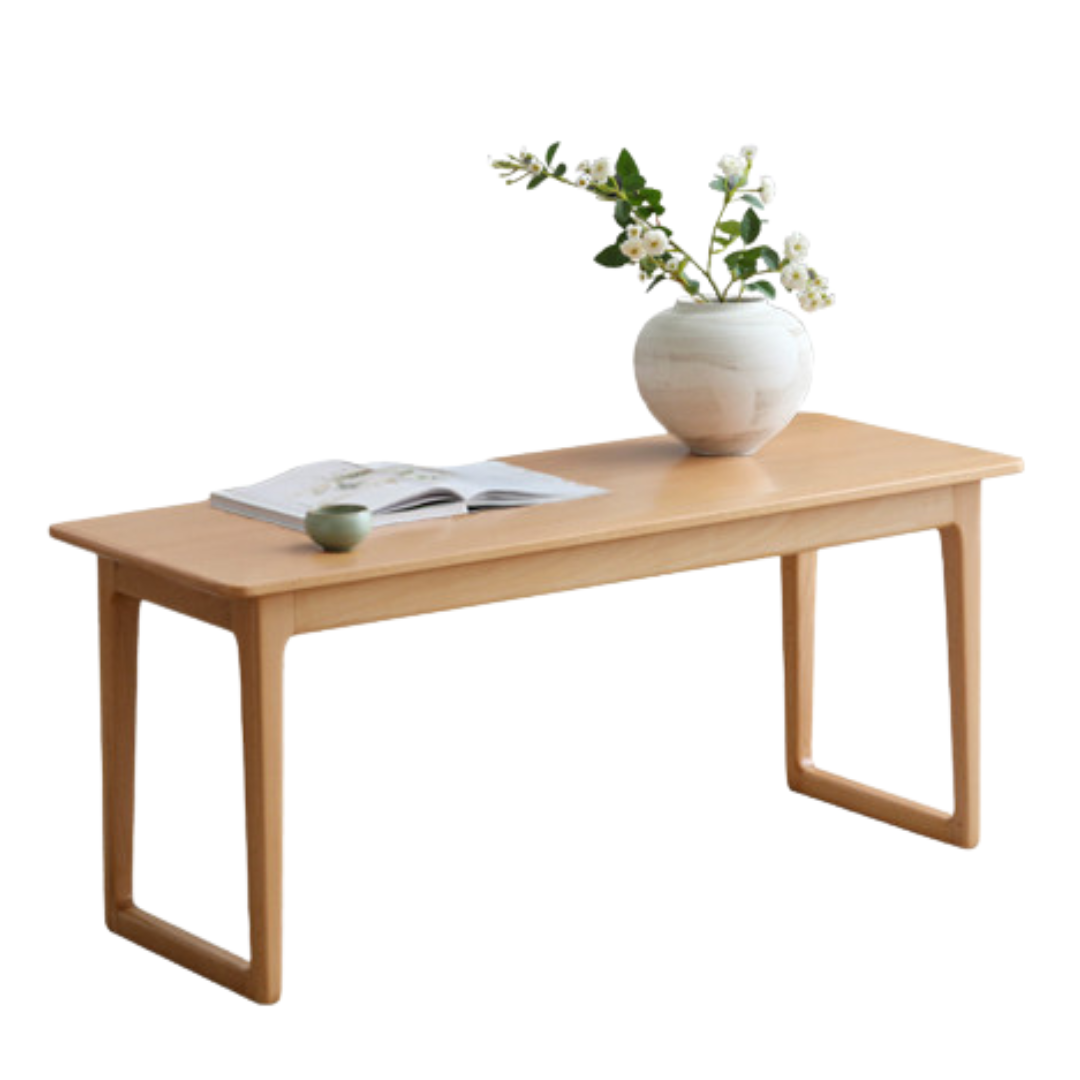 Beech Solid Wood Coffee Table, Bay Window Table