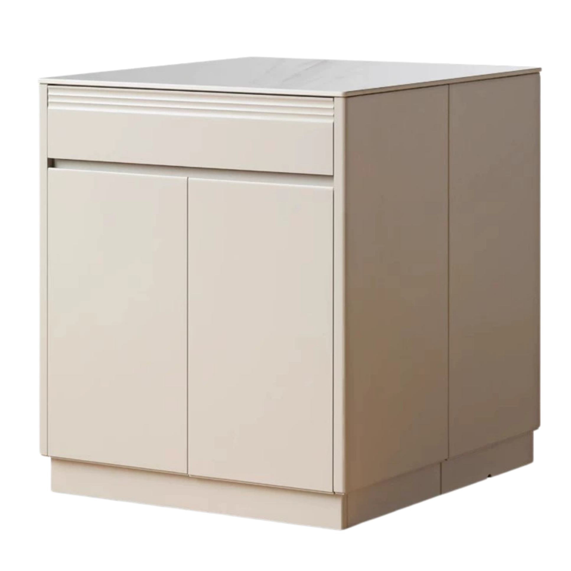 Tulipwood Solid Wood Light Luxury Rock Plate Island Dining Table, Dining Buffet