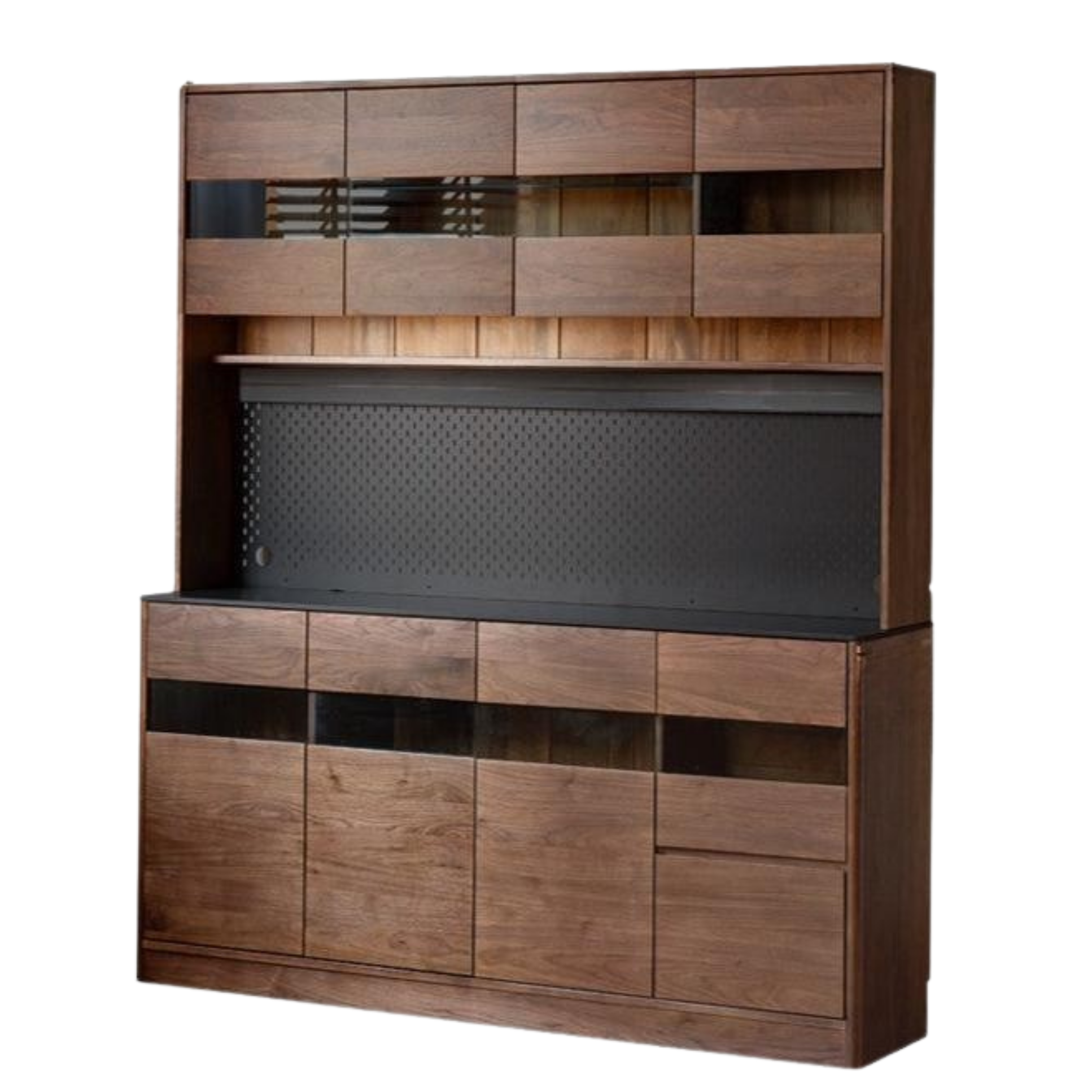 Black Walnut Solid Wood Rock Board Dining Sideboard
