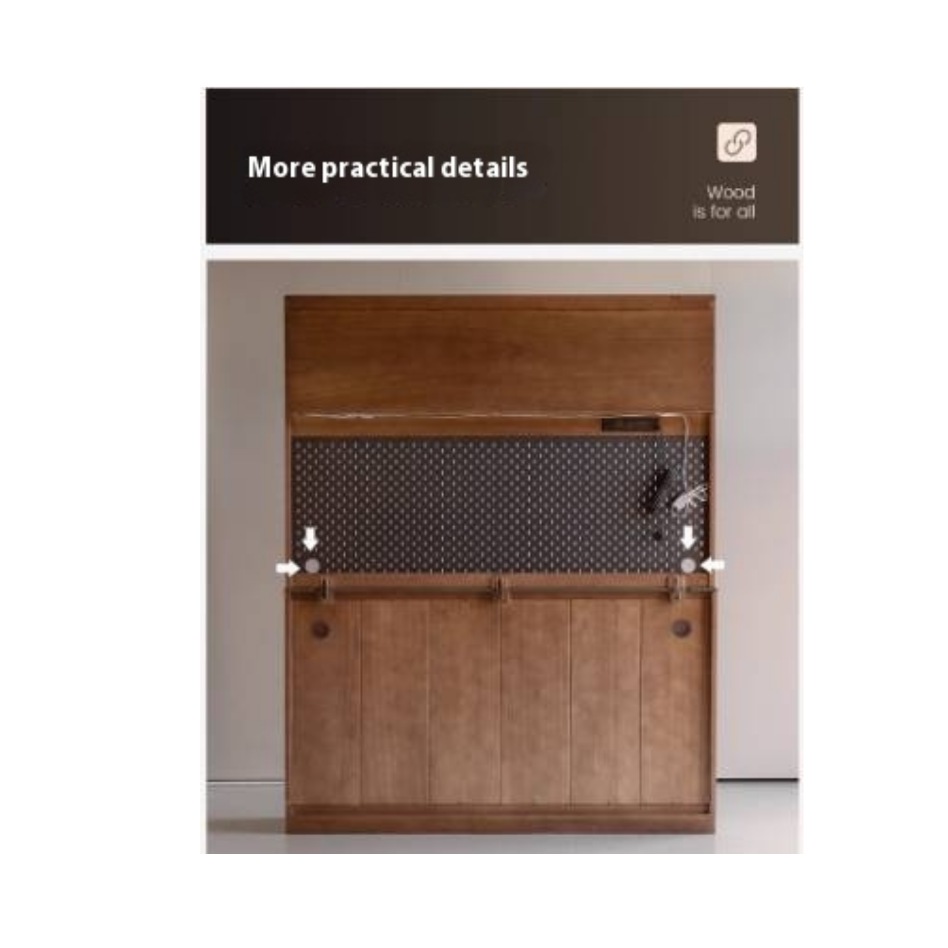 Oak Solid Wood Sideboard Cabinet