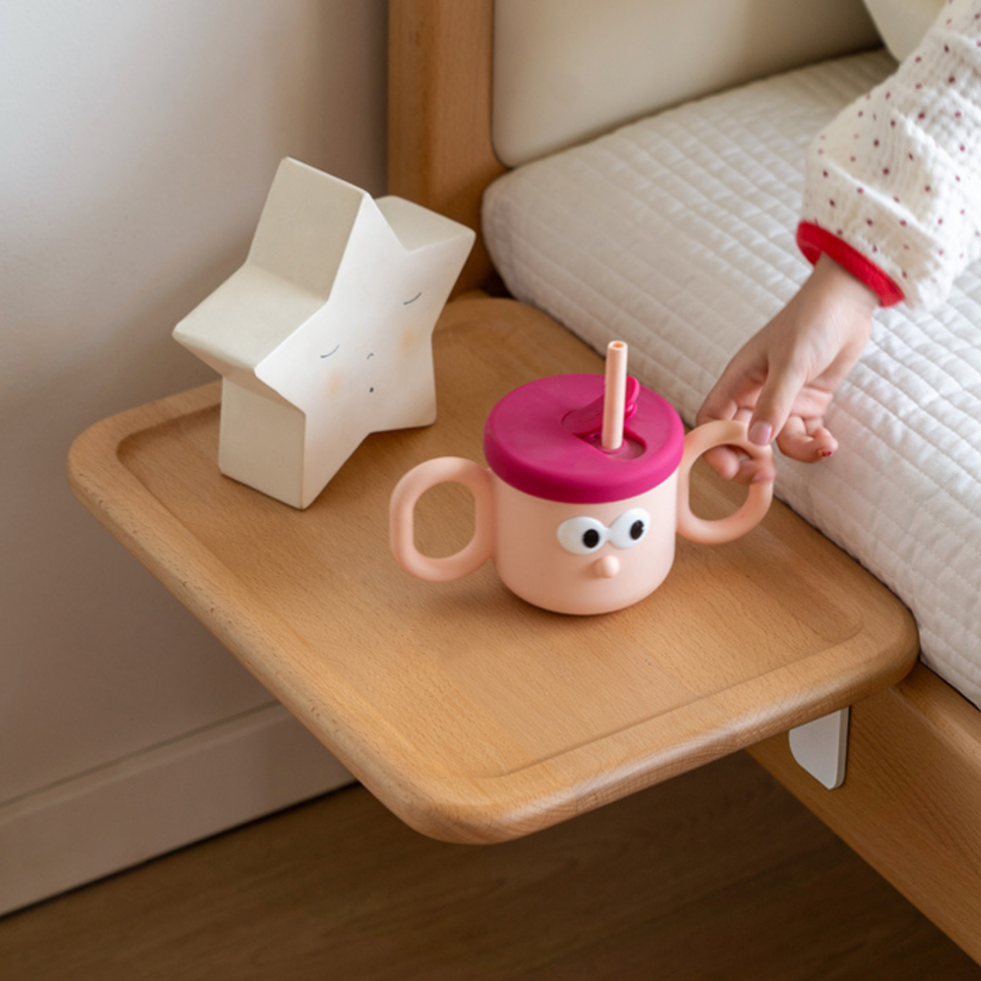 Beech Solid Wood Children's Creative Bedside Storage Rack