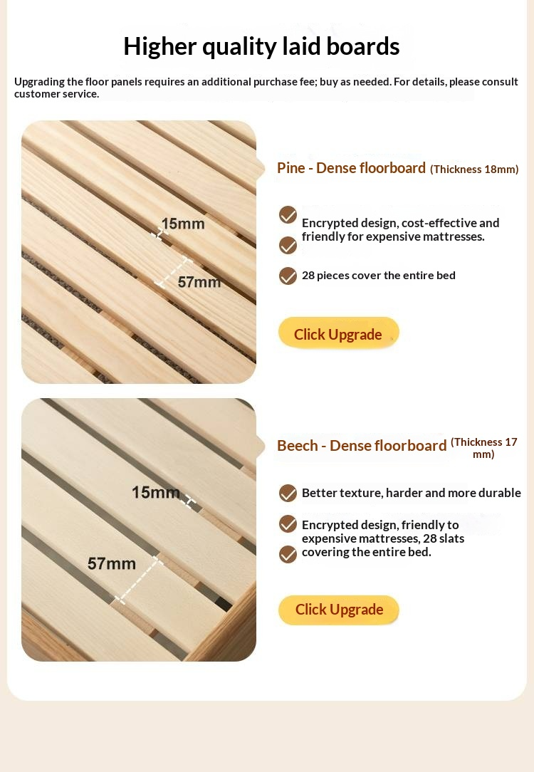 Beech Solid Wood Children's Organic Leather Soft High Headboard Biscuit Bed