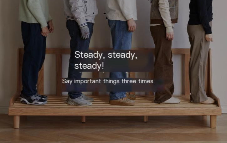 Oak, Ash Solid Wood Fabric Sofa with Deep Seat, Soft Cushion Design