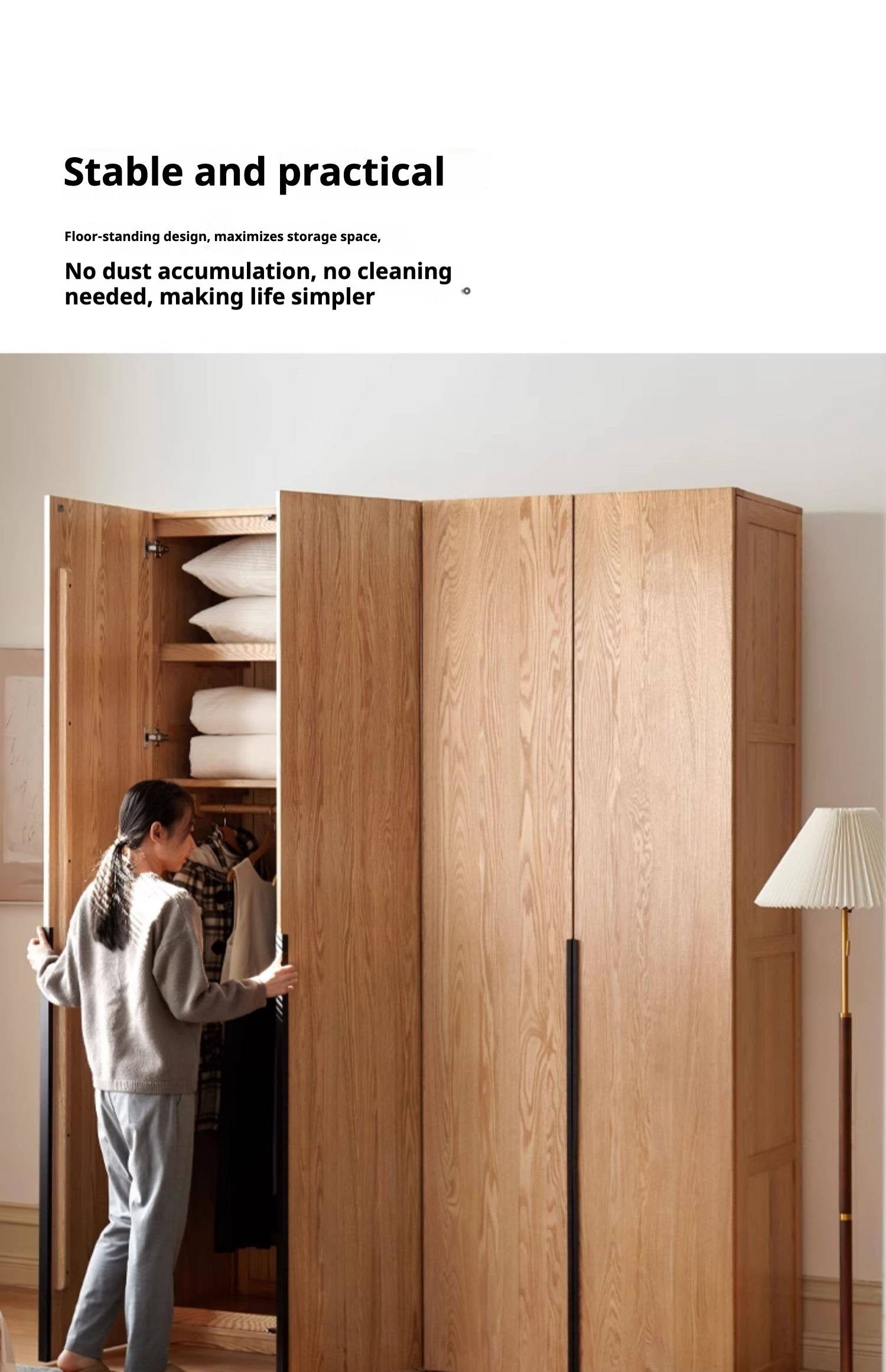 Oak Solid Wood Wardrobe.