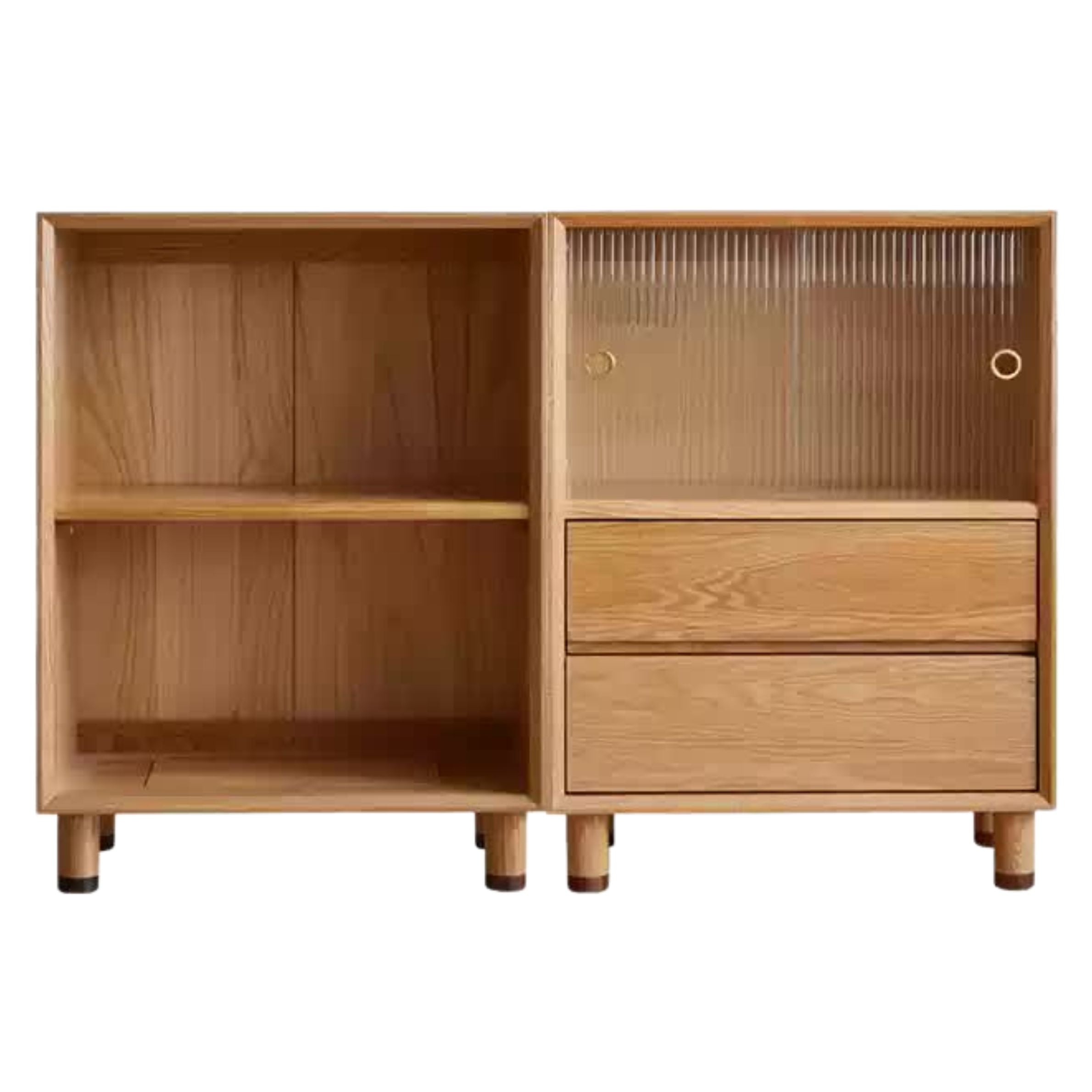 Oak Solid Wood Modern Creative Bookcase