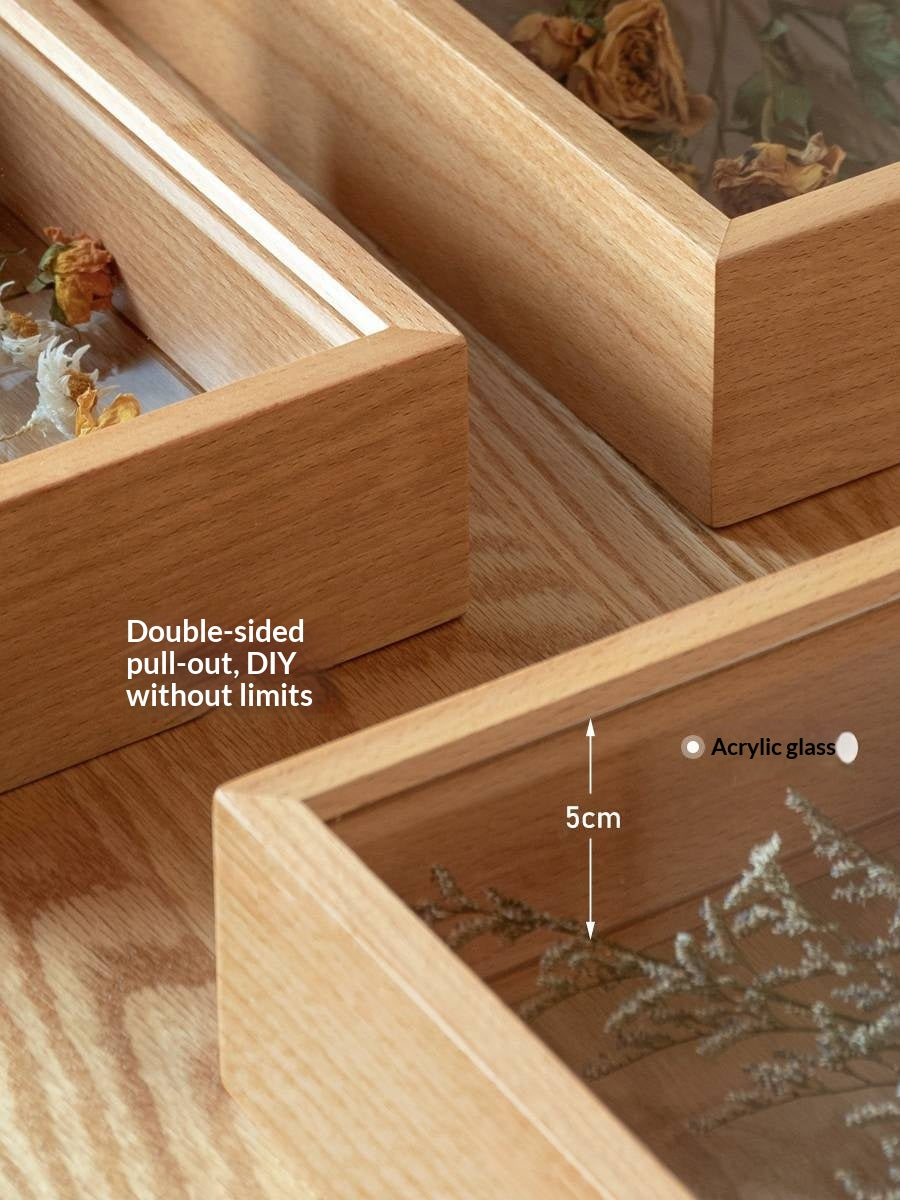 Beech, Sapele Solid Wood Nordic Hollow Photo Frame