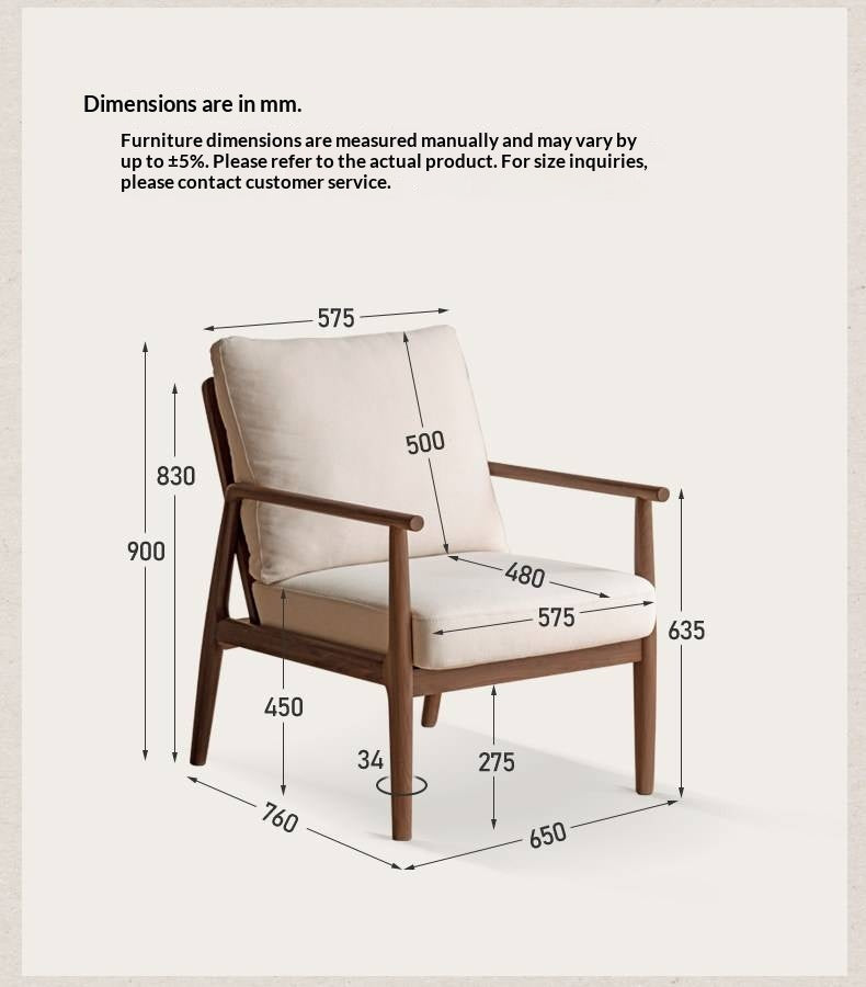 Ash Solid Wood genuine leather, fabric Sofa Chair