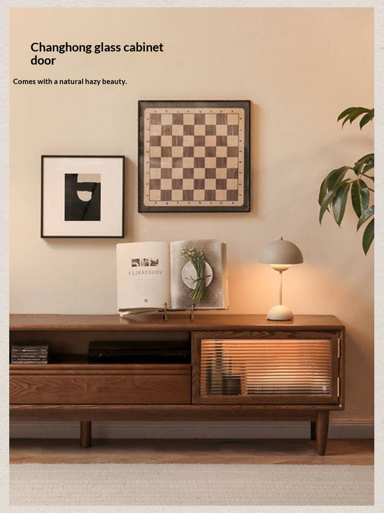 Ash Solid Wood Modern Minimalist TV Stand