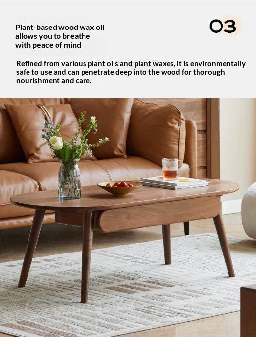 Black Walnut Solid Wood Capsule Coffee Table