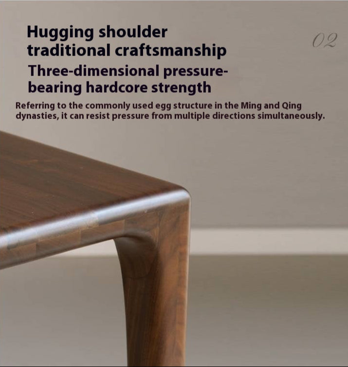 Black Walnut Solid Wood Rectangular Dining Table