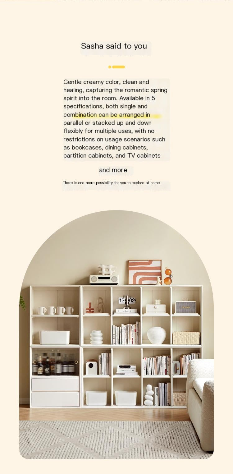 Rubber Solid Wood Modern Bookcase.
