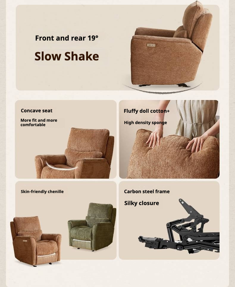 Fabric Lounge Electric Rocking Armchair