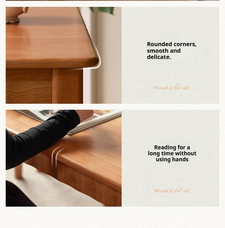 Cherry Solid Wood American Retro Dining Table